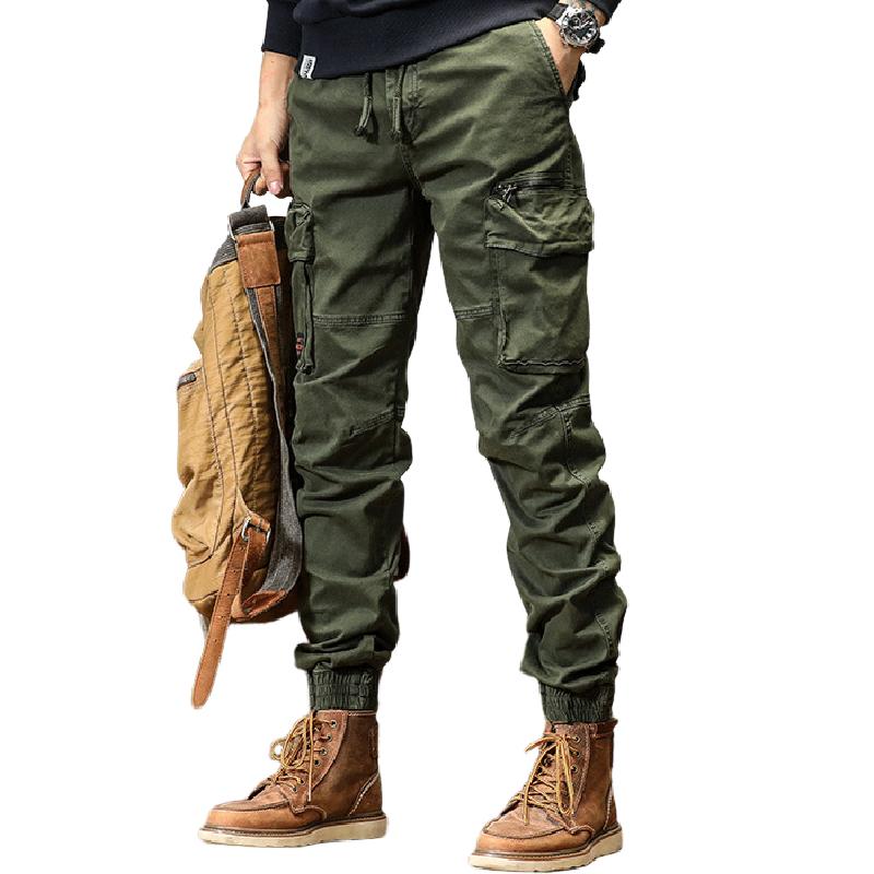 Men's Simple and Versatile Multi Pocket Cargo Pants 20526444F