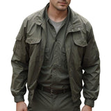 Men's Retro Casual Solid Color Workwear Outdoor Field Jacket 05417640TO