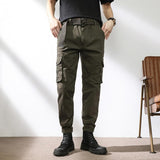 Men's Solid Loose Multi-Pocket Casual Cargo Pants 39124547Z