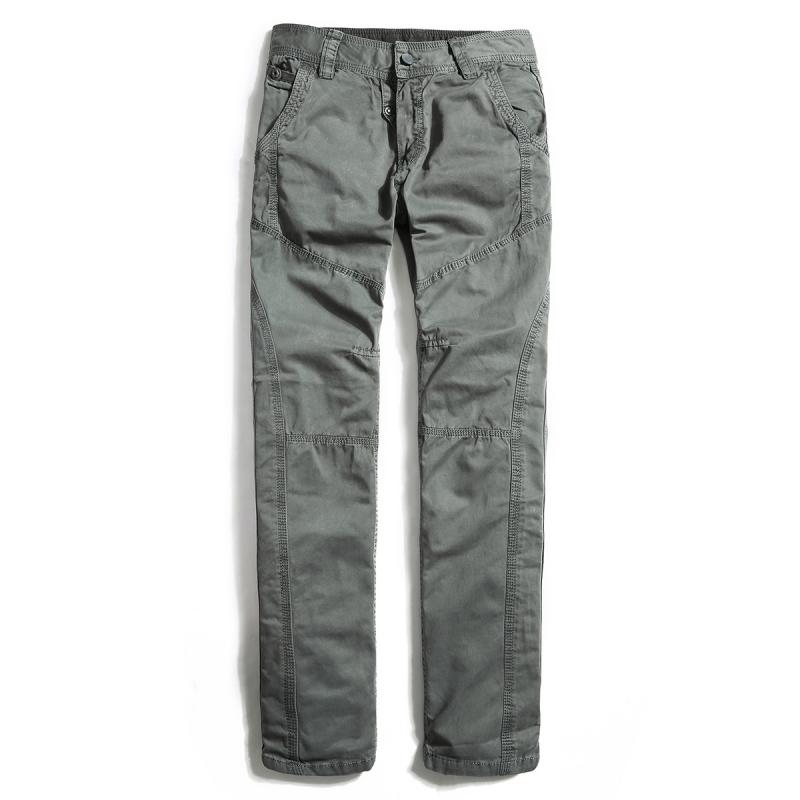 Pantalones cargo de algodón con costuras rectas y holgados de color liso para hombre 80913049Z
