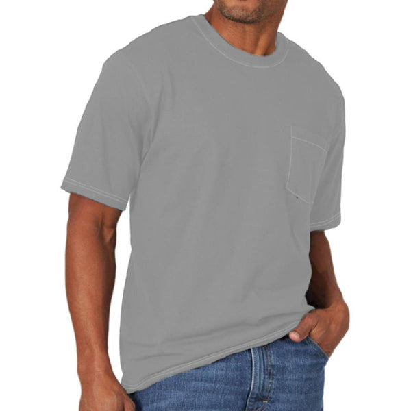 Men's Casual Solid Color Loose Round Neck Short Sleeve T-Shirt 24366207Y