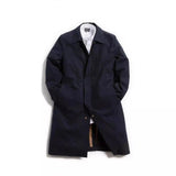 Men's Solid Color Simple Mid-Length Trench Coat 52166960Y