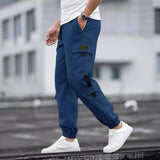 Men's Fashion Solid Color Multi-Pocket Cargo Pants 48573790Z