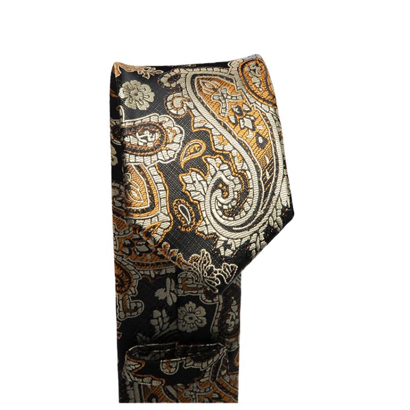 Corbata elegante de negocios informal con estampado de cachemira y anacardo para hombre 21688766K