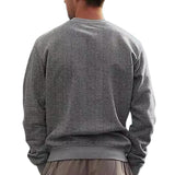 Men's Casual Loose Round Neck Twill Sports Sweatshirt　17848967F