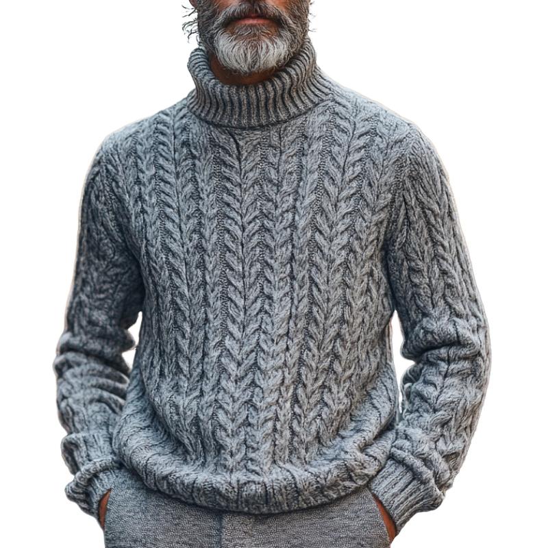 Men's Classic Versatile Turtleneck Knitted Sweater 17724387F