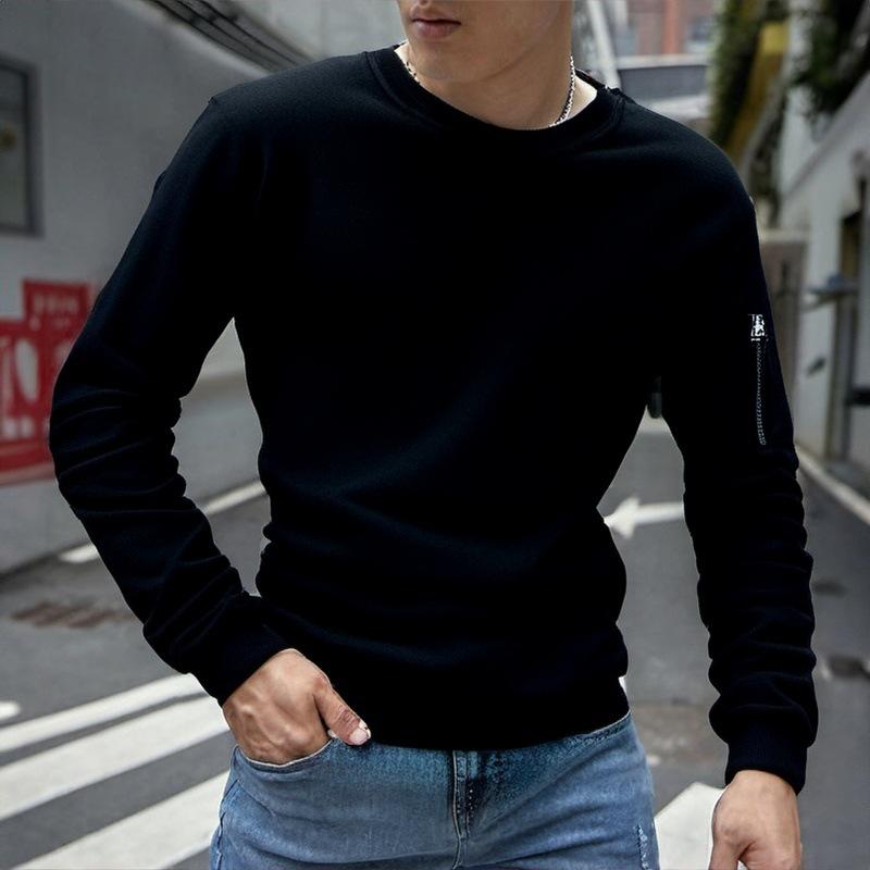 Men's Colorblock Polar Fleece Round Neck Long Sleeve Outdoor Casual Sweatshirt 17641777Z