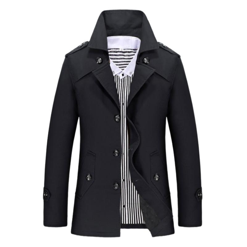 Trench-coat mi-long à revers pour homme 55213486F