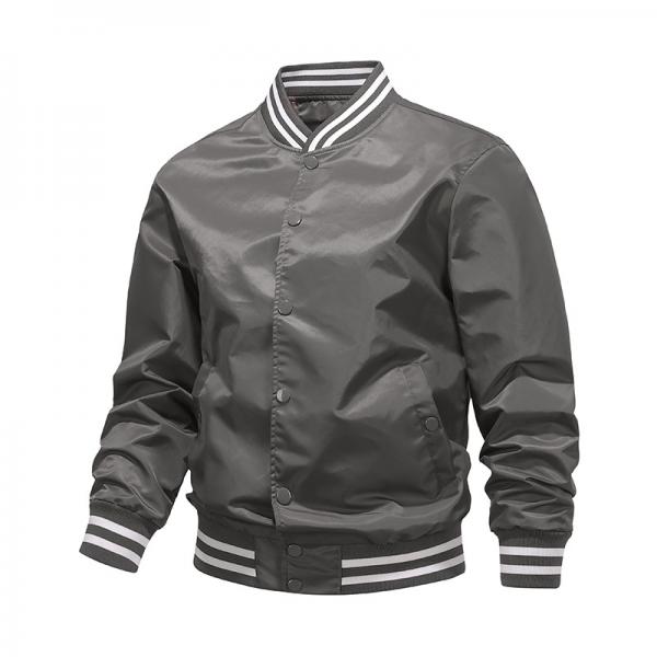 Men's Casual Stand Collar Baseball Collar Zipper Jacket 00981988M
