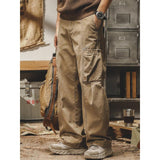 Men's Retro Loose Multi-Pocket Cargo Pants 46289557Y