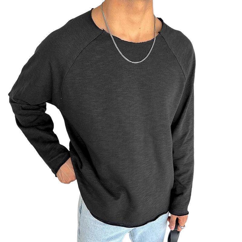 Men's Retro Casual Round Neck Long Sleeve T-Shirt 32745466TO