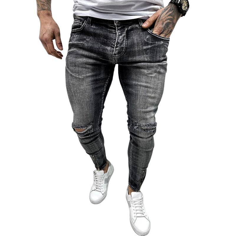 Men's Fashion Ripped Slim Fit Jeans 09345913Y