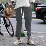 Men's Classic Casual 3D Printed Knitted Loose V-Neck Long Sleeve Sweatshirt Elastic Waist Sweatpants Set 31156534K