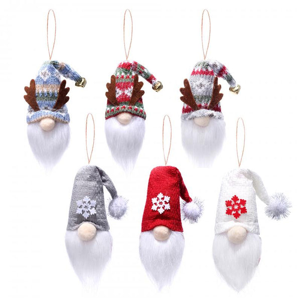 Christmas Wool Hanging Ornaments Antler Bell Faceless Old Man Dwarf Plush Doll Rudolph 58654477Z