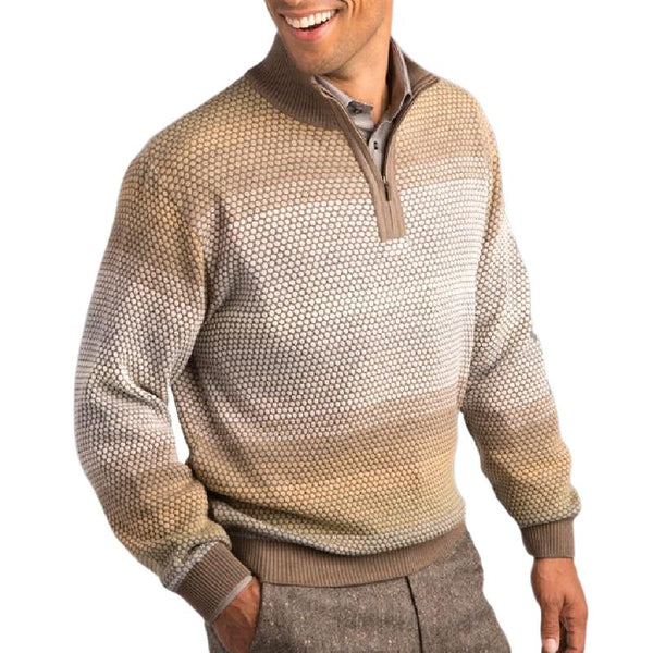 Men's Classic Stand Collar Knit Sweater 54482387F