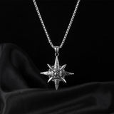 Vintage Casual Octagonal Star Cross Necklace 13169889TO