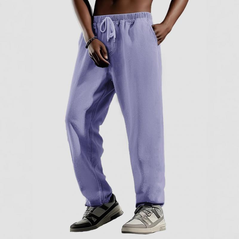 Men's Solid Color Loose Elastic Waist Sports Pants 84480051Z