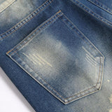 Men's Vintage Ripped Denim Shorts 54666617Y