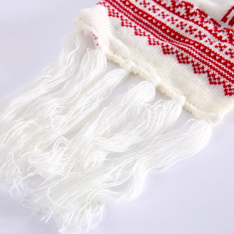 Men's Snowflake Elk Thickened Knit Warm Scarf 70517686Z