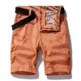 Men's Stylish Graffiti Cotton Straight Cargo Shorts (Belt Excluded) 31214418M