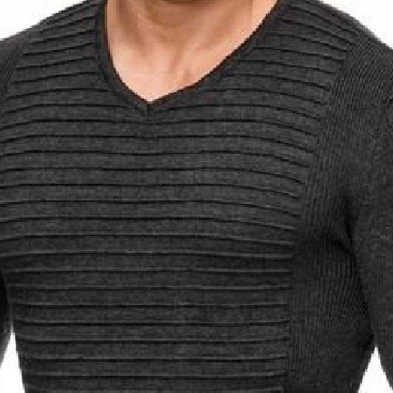 Men's Casual V-neck Pullover Sweater 68842704F