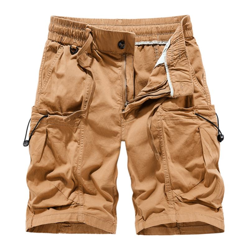 Men's Casual Cotton Washed Multi-Pocket Cargo Shorts 51050037M