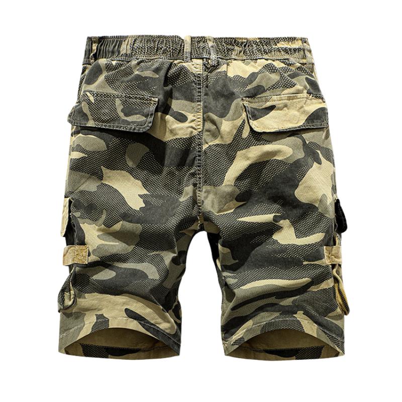 Men's Camo Retro Multi-Pocket Cargo Shorts 05812282Y