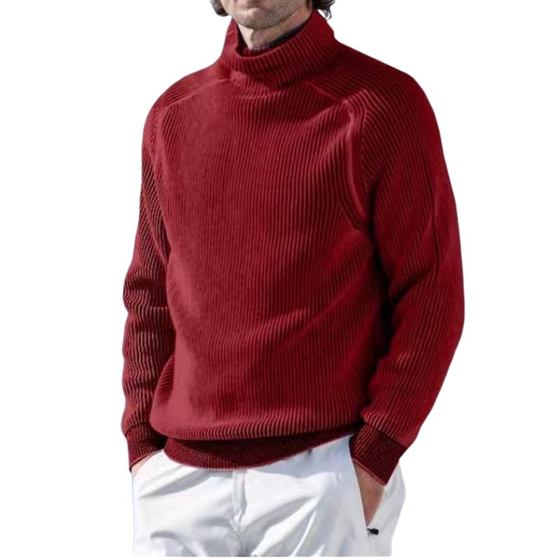 Men's Loose Turtleneck Pullover Warm Bottoming Sweater　80358204F