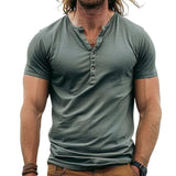 Men's Casual Retro Short-sleeved T-shirt 53872378TO