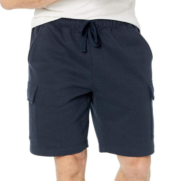 Men's Solid Color Multi-pocket Straight Cargo Shorts 73476077Z