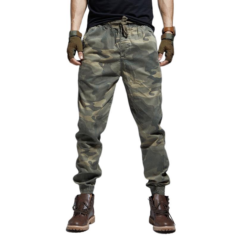 Men's Camouflage Elastic Waist Cargo Pants 05093237Z