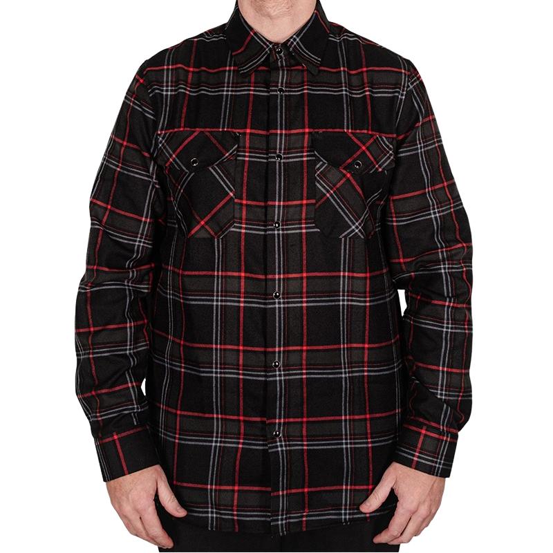 Men's Casual Lapel Long-sleeved Plaid Shirt 64779988F