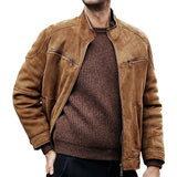 Men's Vintage Khaki Suede Jacket 33699082U