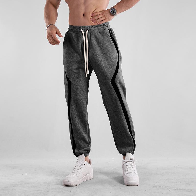 Men's Colorblock Loose Elastic Waist Fitness Sports Pants 90251635Z