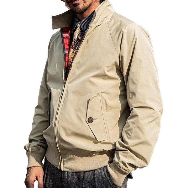 Men's Retro Stand Collar Windproof Casual Jacket 51181375Z