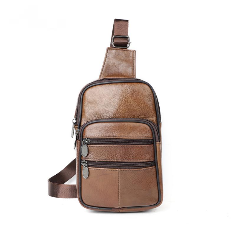 Sac messager à bandoulière en cuir décontracté vintage pour homme 53061428K