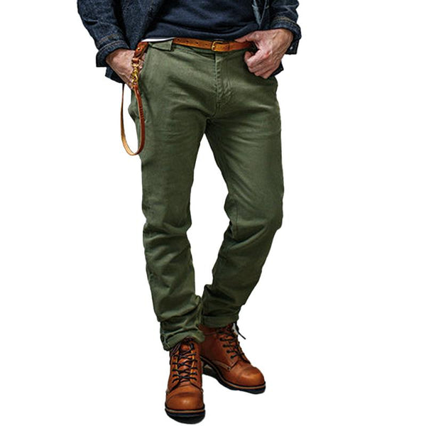 Men's Solid Cotton Basical Slim Cargo Pants 48407731Z