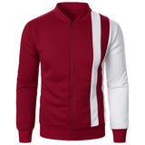 Men's Casual Stand Collar Colorblock Zipper Sweatshirt 14446022TO