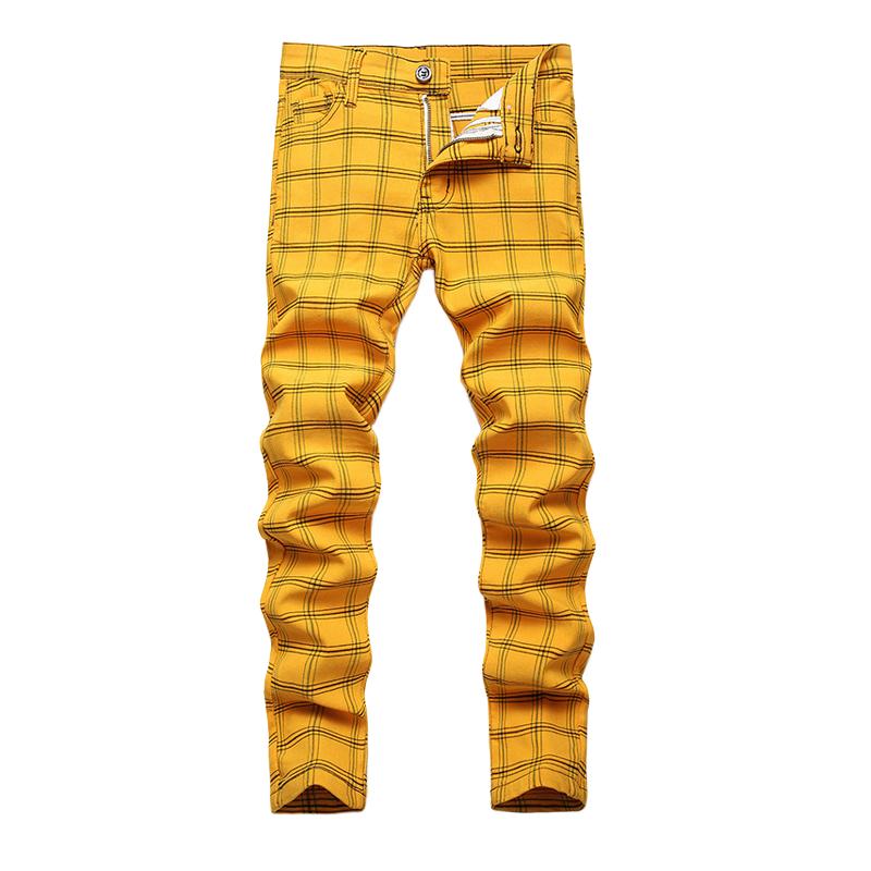 Men's Stretch Plaid Casual Trousers 43205160X