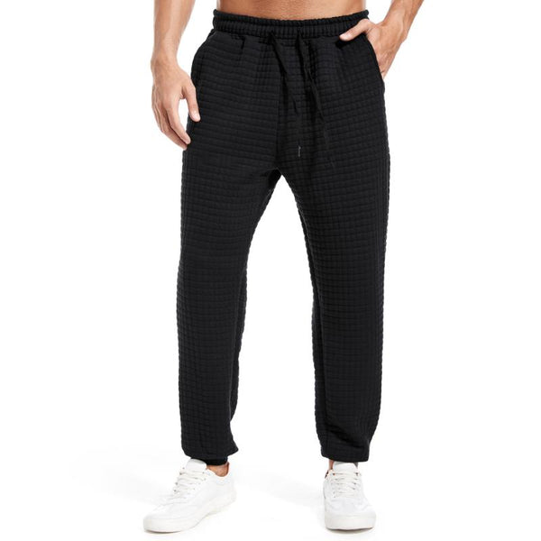 Men's Retro Casual Waffle Drawstring Trousers 12889072TO