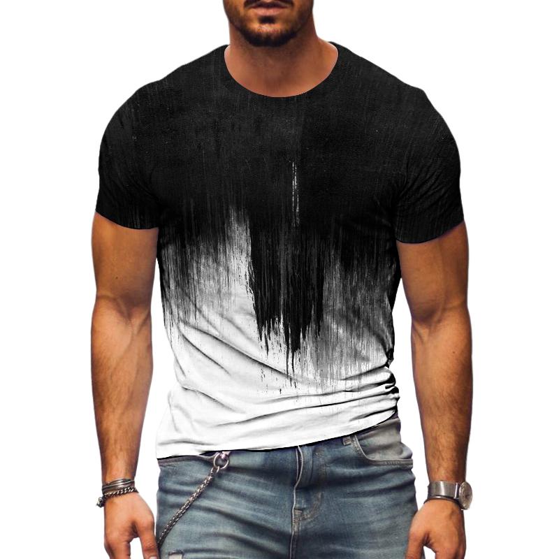 Men's Casual Gradient Colorblock T-shirt 44846525TO