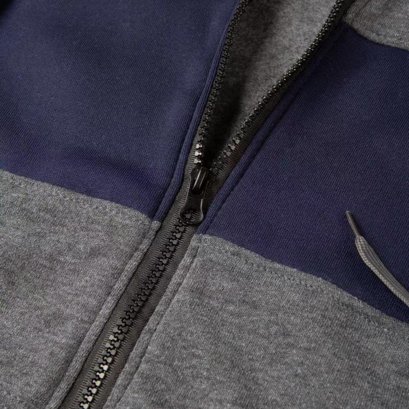 Men's Casual Hooded Colorblocked Slim Fit Zipper Sports Sweatshirt 45220132M