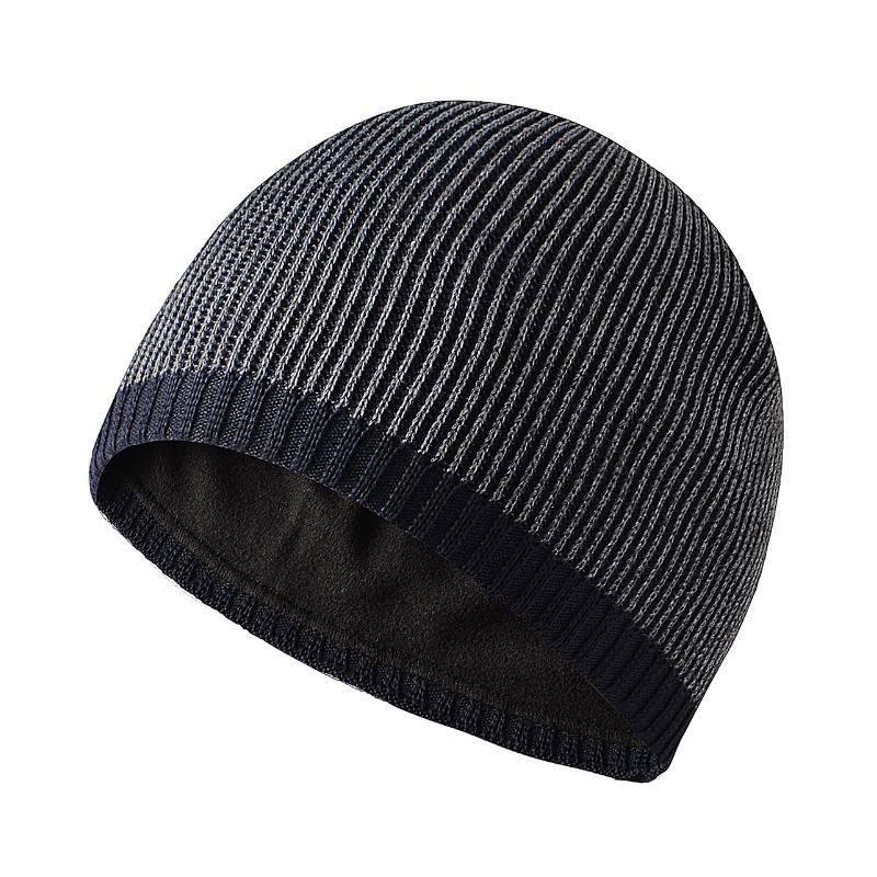 Men's Casual Warm Two-tone Straight Brim Pullover Hat 62213680F