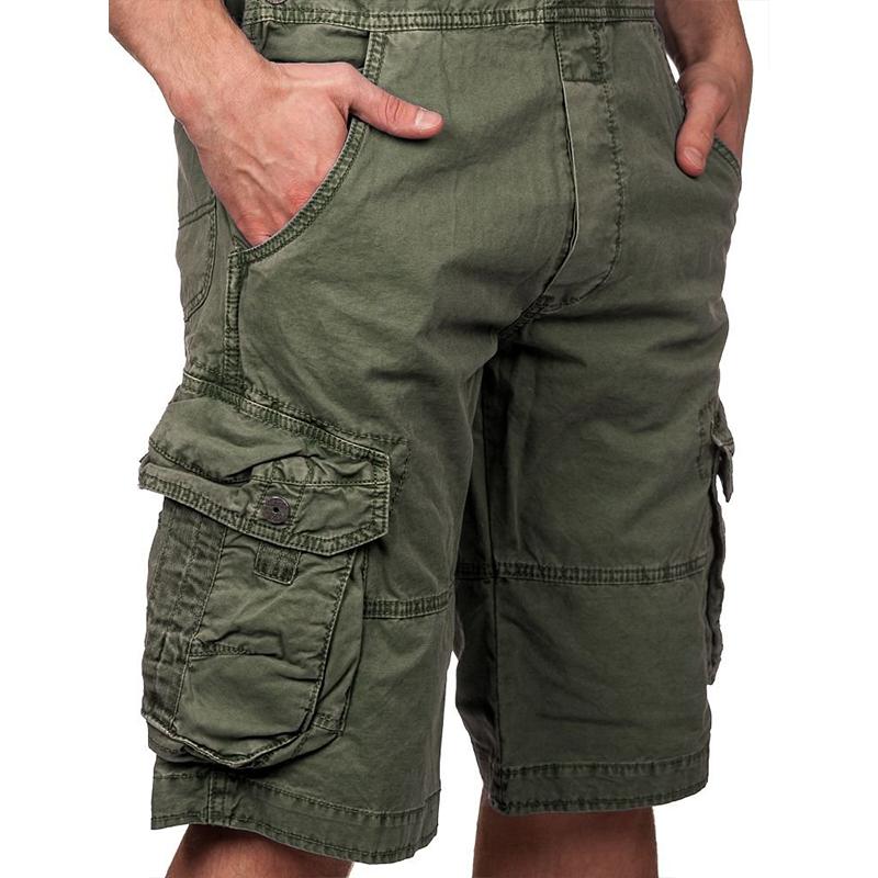 Herren Latzhose Cargo Shorts Freizeit Overalls 00360239Z