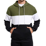 Men's Color Block Pocket Long Sleeve Casual Hoodie 14394300Z