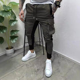 Men's Colorblock Multi-pocket Elastic Waist Cargo Pants 27140739Z