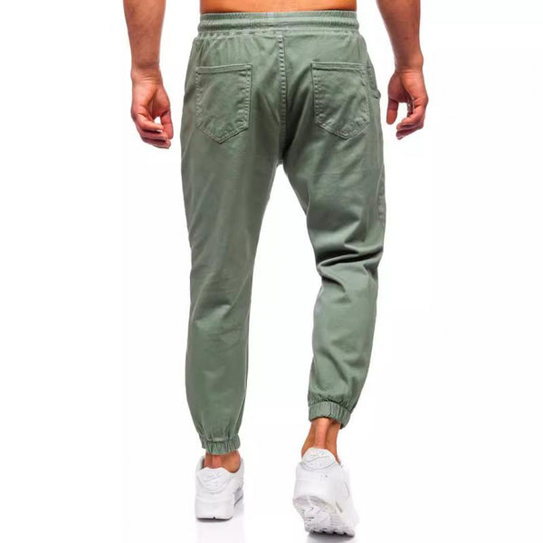 Men's Solid Color Elastic Waist Sports Pants 94654890Z