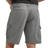 Men's Solid Color Cotton Multi-pocket Cargo Shorts 84247324Z