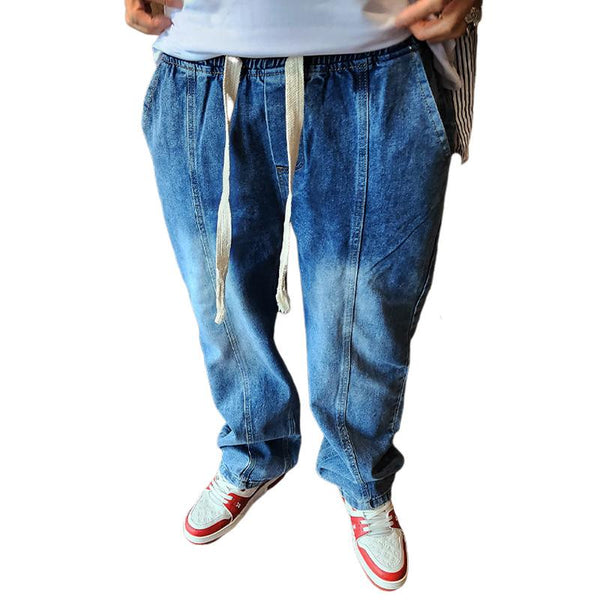 Men's Retro Elastic Casual Jeans 18327270X