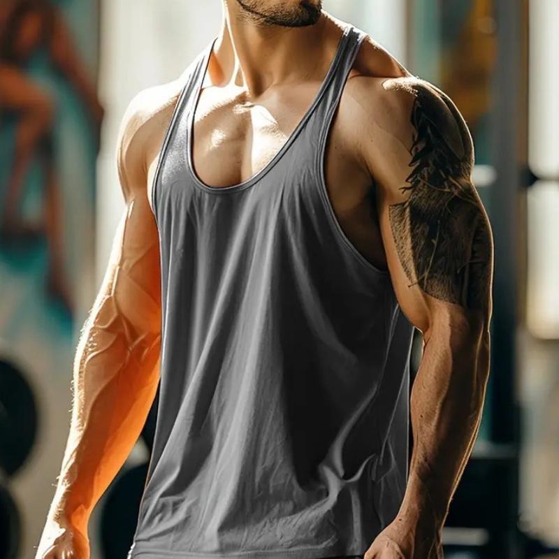 Men's Casual Solid Color Sports Tank Top 40317061TO